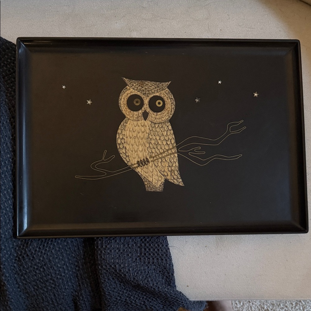 Couroc 1960’d inlay owl tray